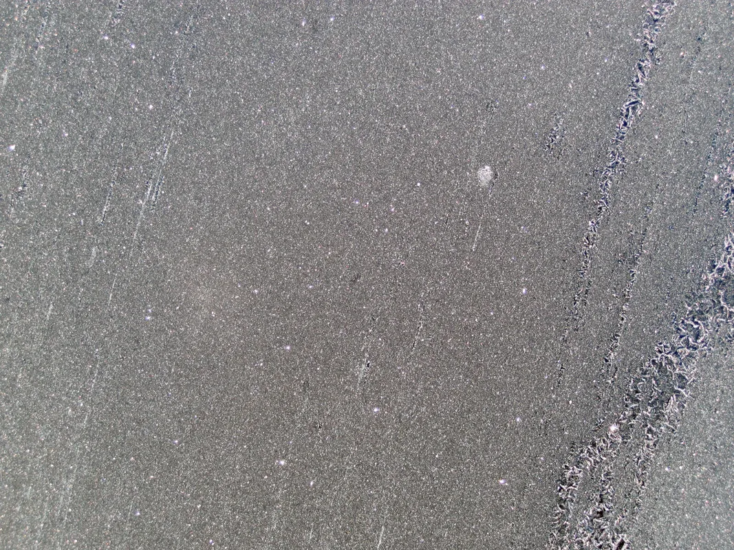 Close-up of frost on a car window